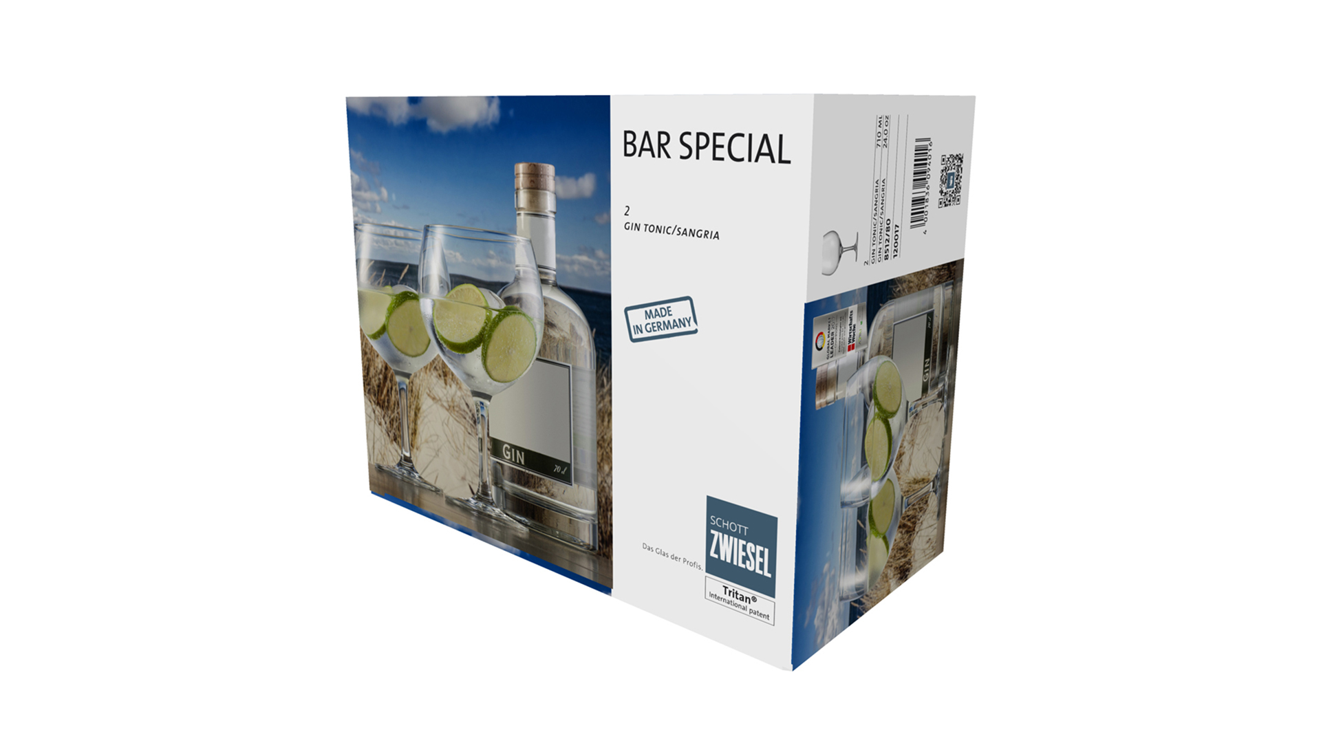 10620572 Schott Zwiesel Набор бокалов для джин-тоника или сангрии Schott Zwiesel "Бар.Коктейль" 710мл, 2шт, п/к Стекло  - Вид №1