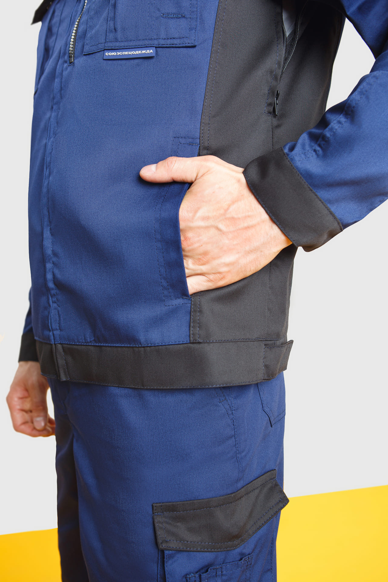 64622 Костюм  NEW 2 темно-синий с черным STATUS  Летняя спецодежда  размер 56-58/170-176  - Вид №15