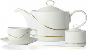 10672288 Royal Crown Derby Сервиз чайный Royal Crown Derby Эскиз. Белый на 6 персон 14 предметов, фарфор Фарфор