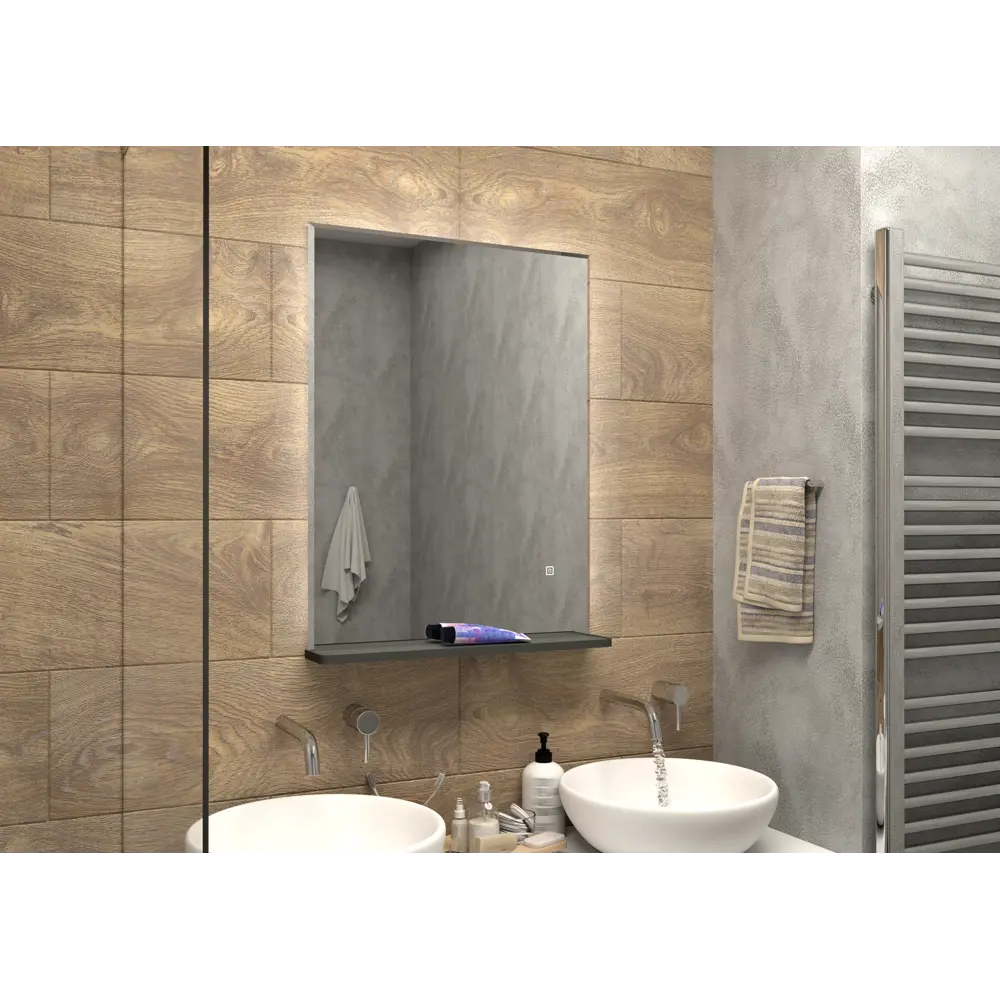 Зеркало для ванной с подсветкой Murano Grey Led 60х80 см Santreyd Зеркало с LED-подсветкой STLM-2070070 - Вид №5