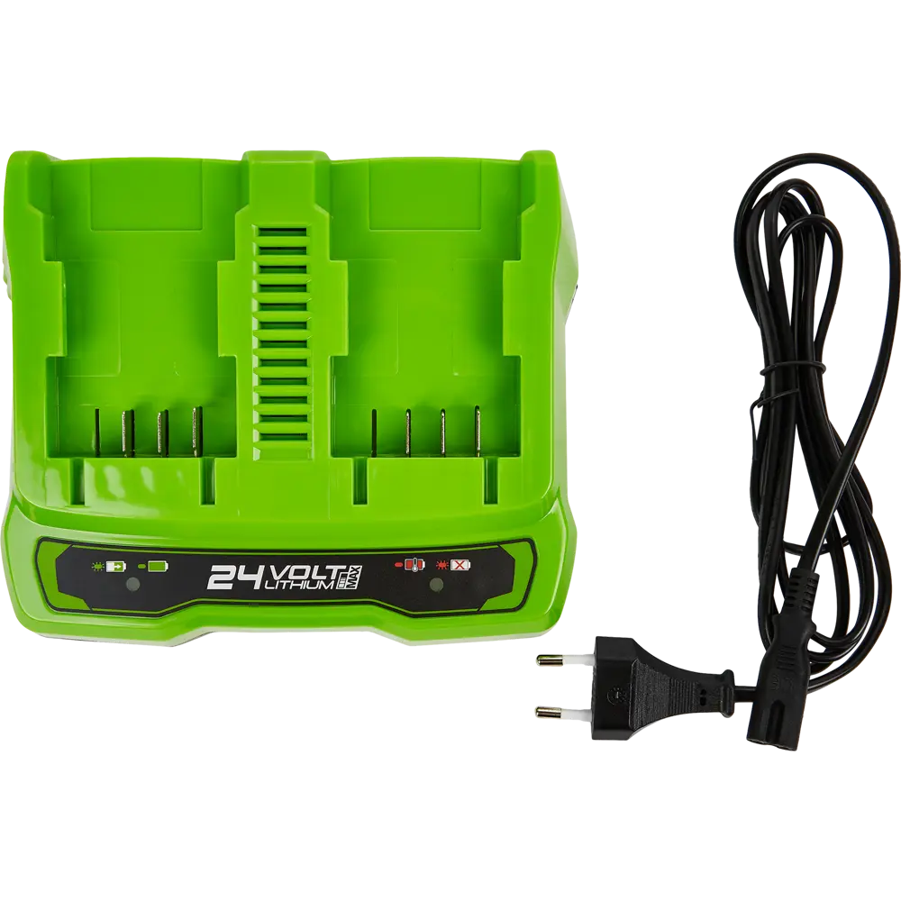 Зарядное устройство Greenworks G24X2UC2 на 2 аккумулятора, 24 В STLM-2134896 - Вид №1
