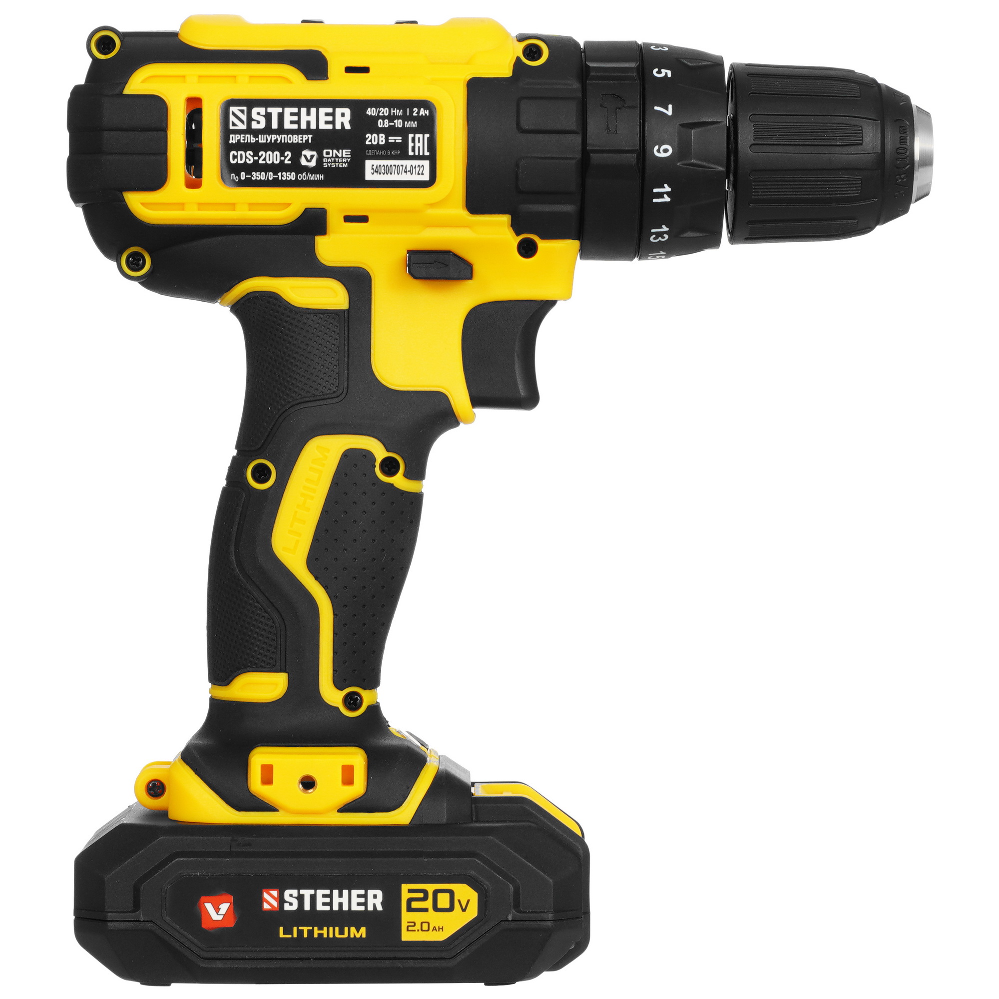 Дрель-шуруповерт STEHER CDS-200-2 9963360 STDN-0124899 - Вид №1