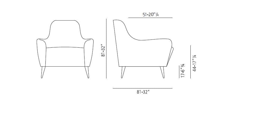Кресло из ткани или кожи с подлокотниками Vibieffe 650 гнездо ARCH-00065370 - Вид №1