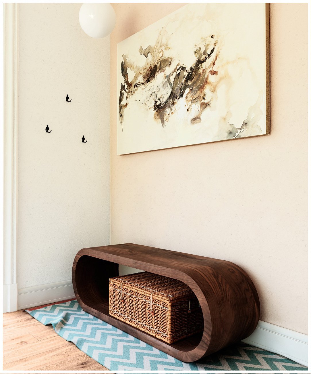 Тумба под телевизор дизайнерская орех "Цикл" от Odingeniy ODINGENIY ЦИКЛ 178284 Коричневый  - Вид №1