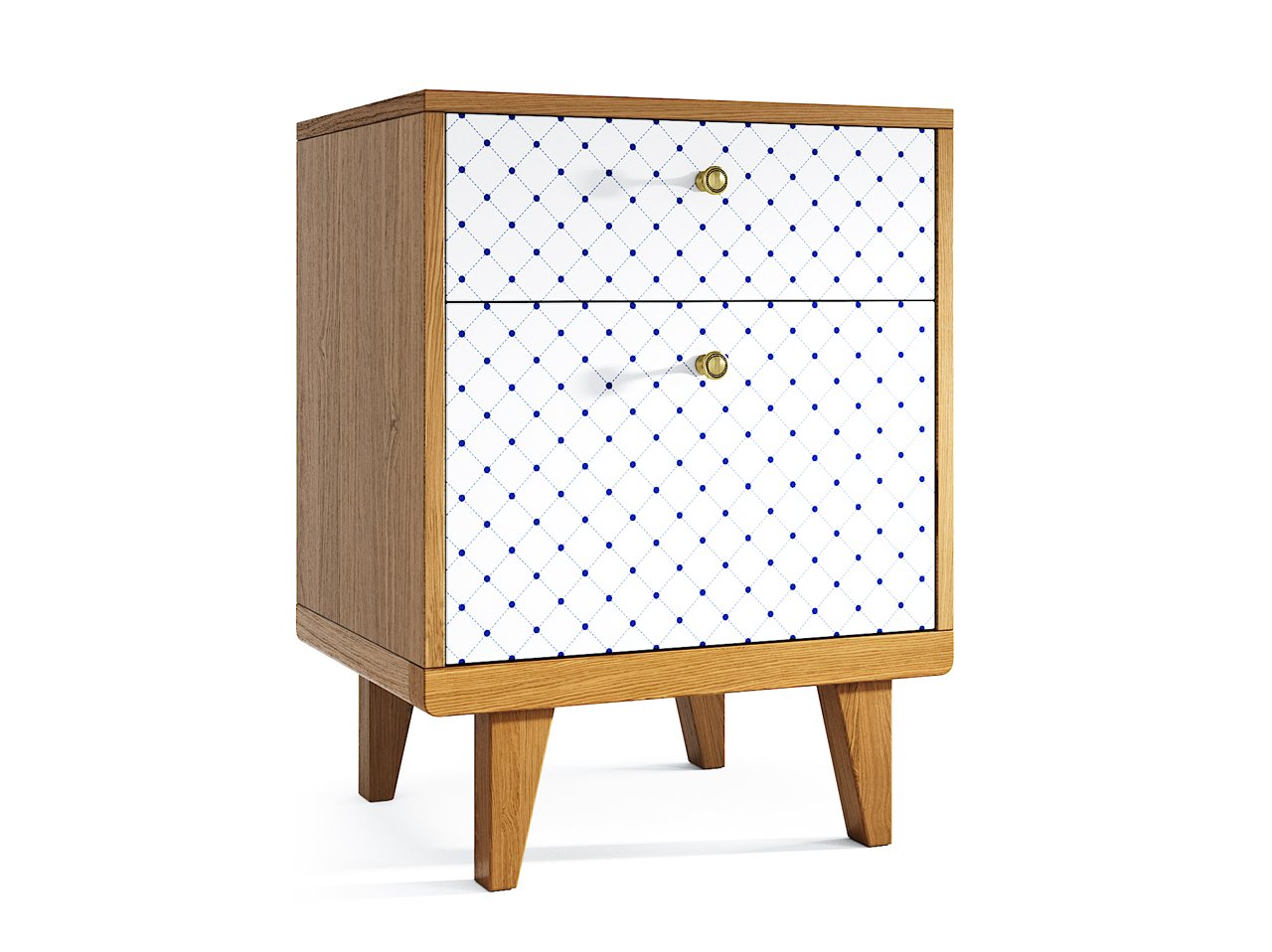 Тумбочка прикроватная дуб с рисунком Thimon THE IDEA  210284 Бежевый;белый;дуб сонома  - Вид №1