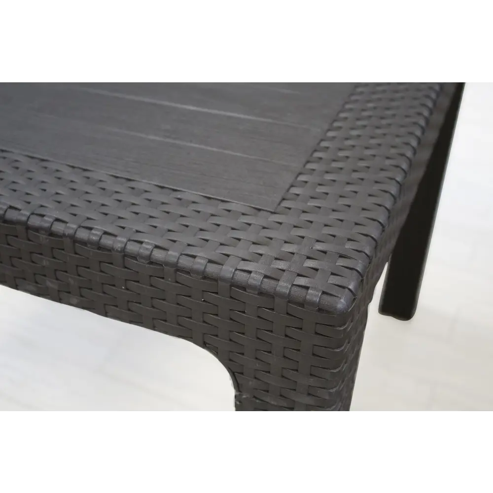 Стол садовый прямоугольный складной Rattan 120x70x75 см полипропилен цвет коричневый 89354361 STLM-2211517 Santreyd Стол прямоугольный - Вид №2