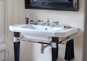 GH101426 Подвесная раковина настенная овальная Gentry Home  белая  - Вид №1