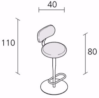 Alias Высокий поворотный табурет из ткани Atlas sun-id-1455518 - Вид №2
