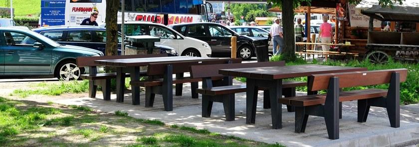 Euroform W Прямоугольный деревянный стол для пикника Block 90t - Вид №1