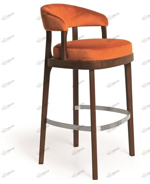 Very Wood Табурет высокий, обитый тканью, с подставкой для ног Eclipse Eclipse 06