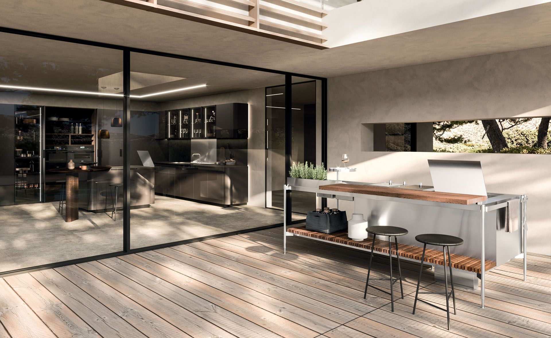 Наружная кухня из нержавеющей стали с барбекю Arrital Solaria ARCH-00021342 - Вид №7