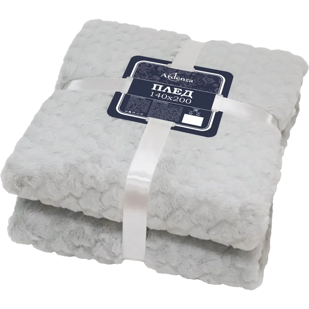 Плед Amore 140x200 см искусственный мех цвет серый Ardenza STLM-2086990