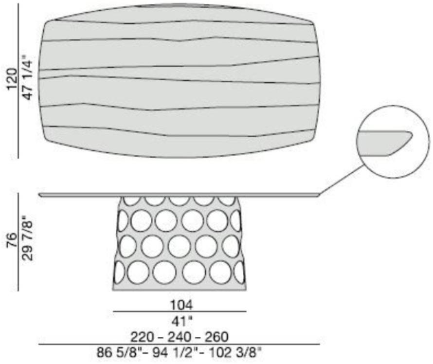 Porada Прямоугольный обеденный стол из массива дерева Iron sun-id-1431484 - Вид №2