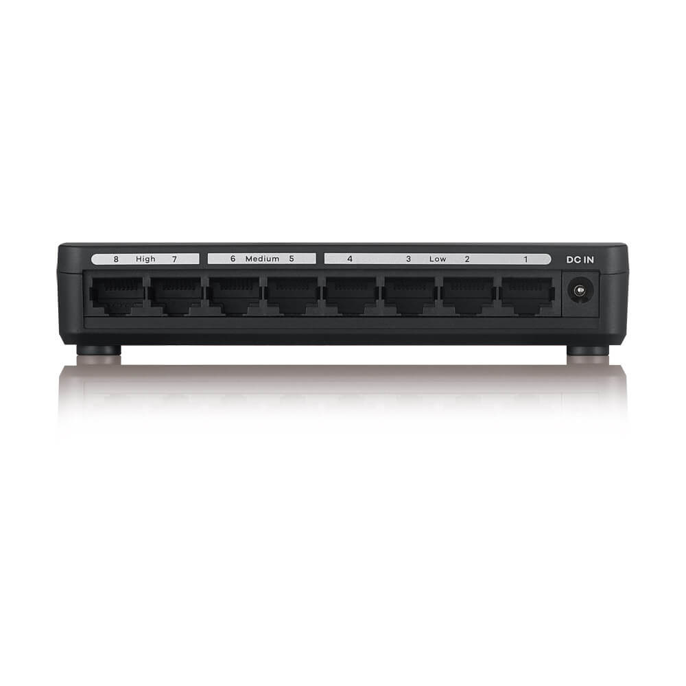 GS-108SV2-EU0101F gs-108s v2 8-port desktop gigabit ethernet media switch ZyXEL Santreyd  - Вид №3