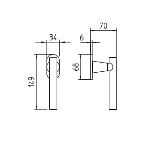 Бетонная оконная ручка DK Mandelli1953 Juno ARCH-00142526 - Вид №2