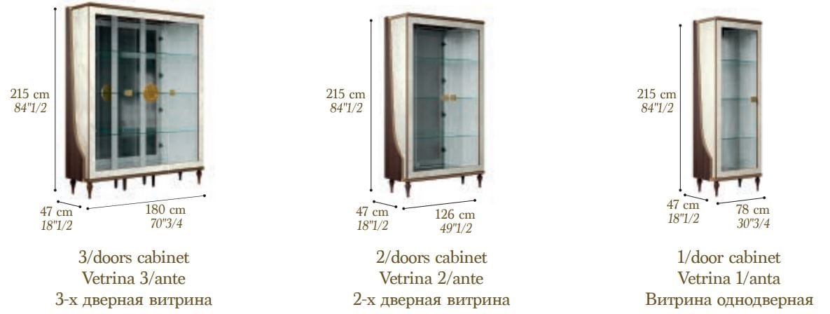 Витрина со встроенным освещением Arredoclassic Romantica ARCH-00113035 - Вид №3