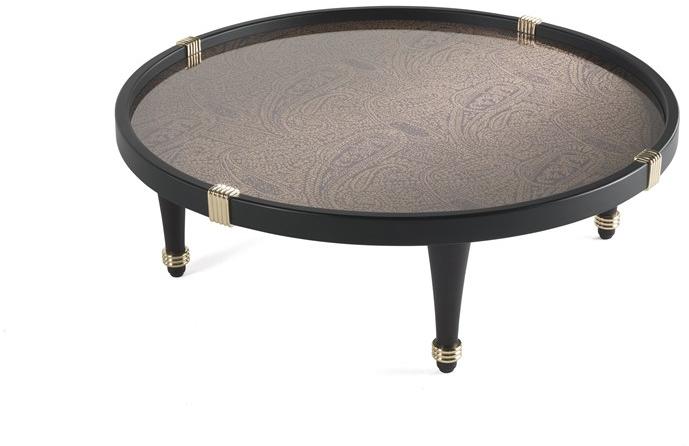 ETRO Home Interiors Низкий круглый деревянный журнальный столик  E.axu.231.a  - Вид №1