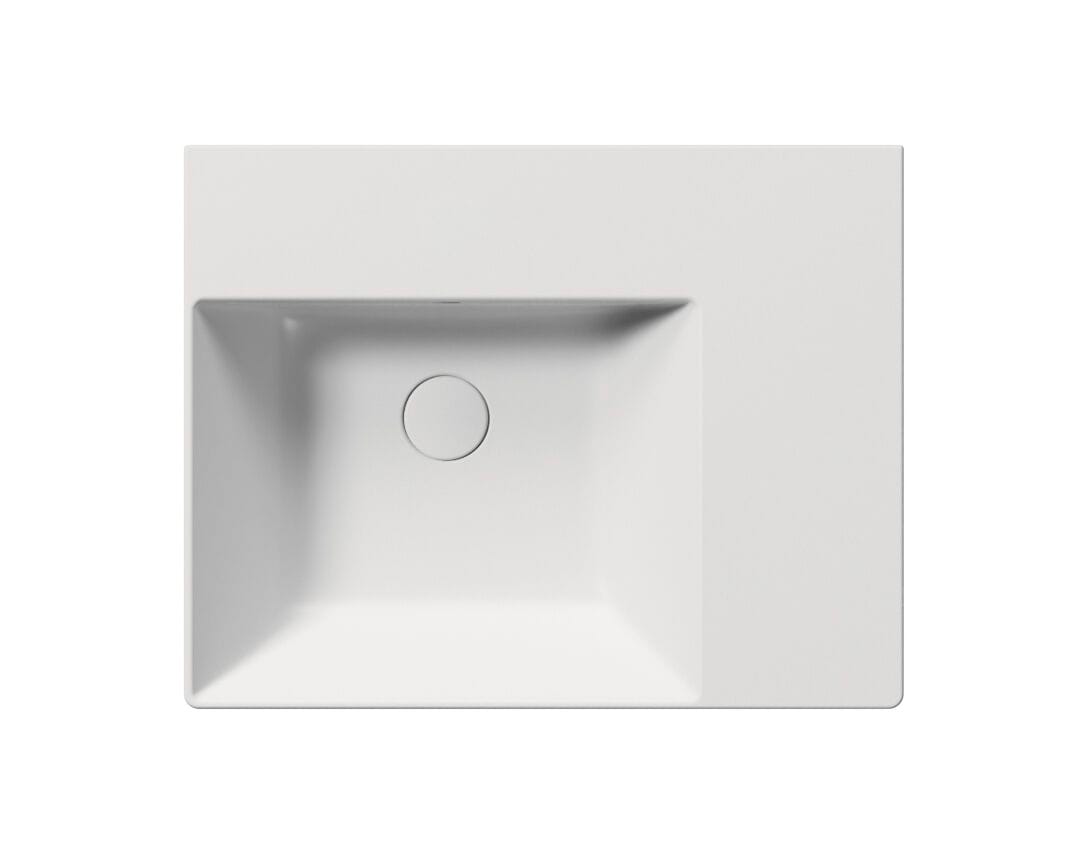 Керамическая одиночная прямоугольная раковина с держателем для полотенец GSI ceramica Kube X ARCH-00074939 - Вид №1