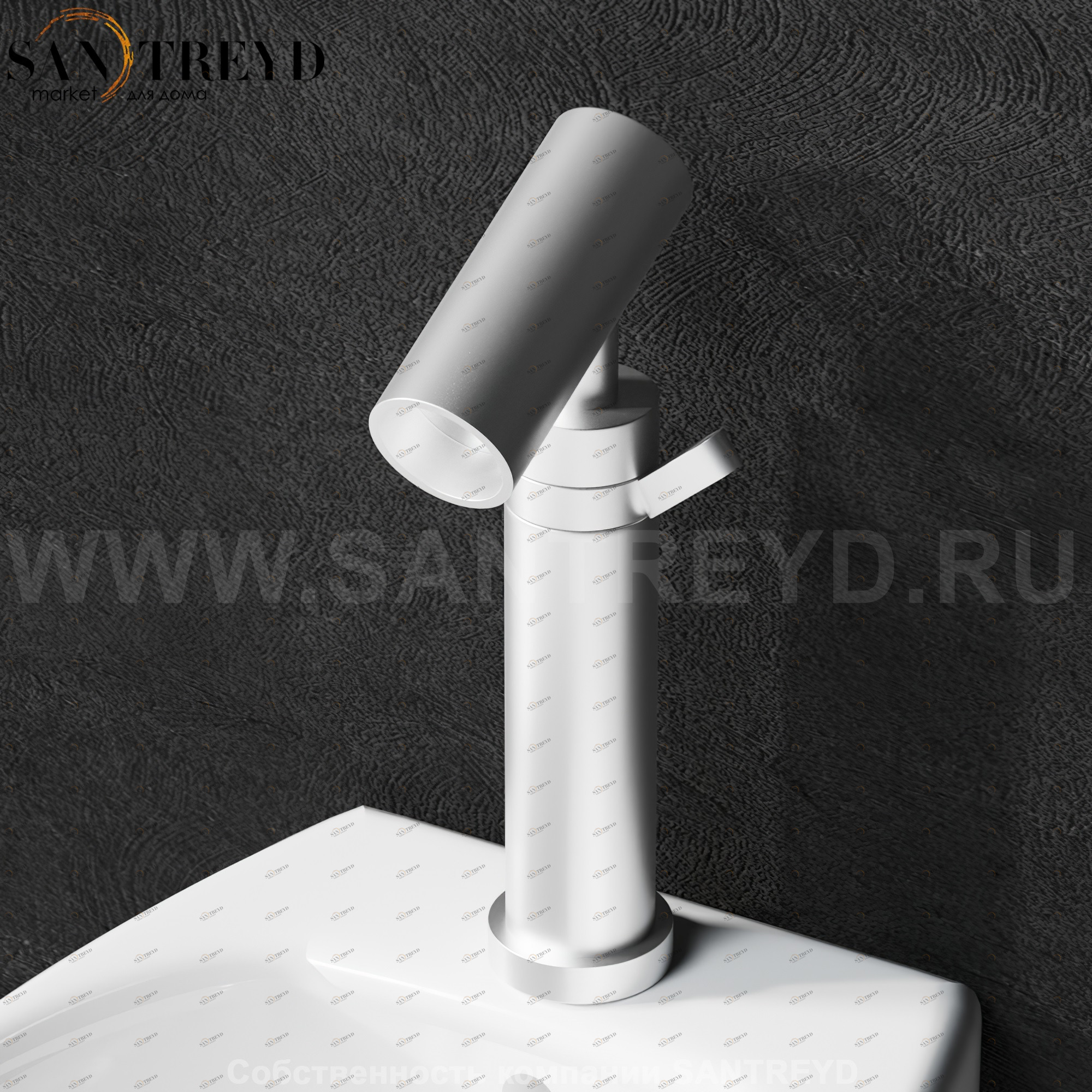 Смеситель ARUB0951SP SQUARE для раковины хромированный матовый Agape