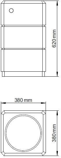 ENCHO ENCHEV - ETE Бетонный мусорный бак с крышкой для улицы  72  - Вид №6