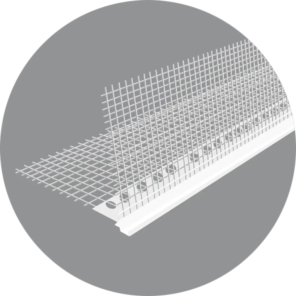 Профиль-капельник ПВХ со стеклосеткой 125x125x2500 мм ИНЖЕНЕР-СТРОИТЕЛЬ STLM-2036567
