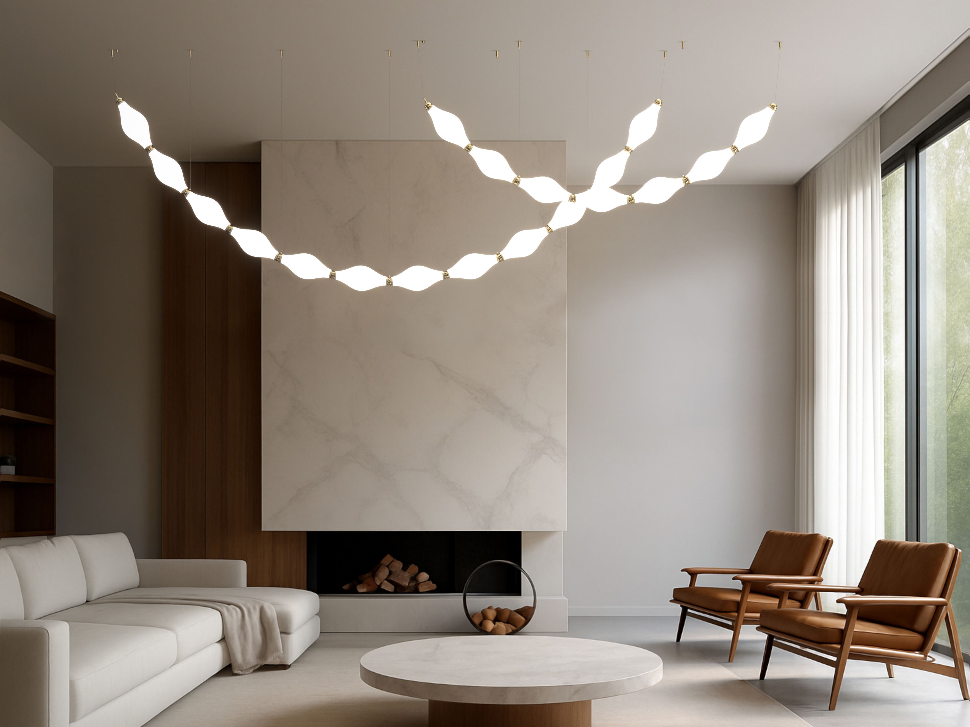 Подвесной светильник из боросиликатного стекла Euroluce Lampadari Dewy ARCH-00084565
