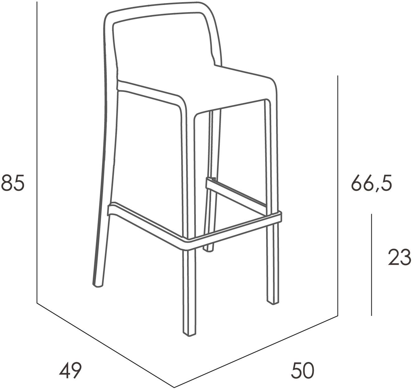 Ezpeleta Табурет из полипропилена с подставкой для ног  Mt-att00/mt-att01  - Вид №15