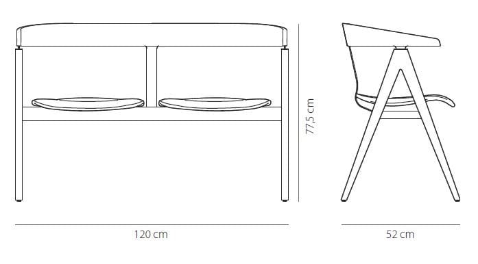 Дубовая скамья со спинкой Gazzda Ava ARCH-00042434 - Вид №6
