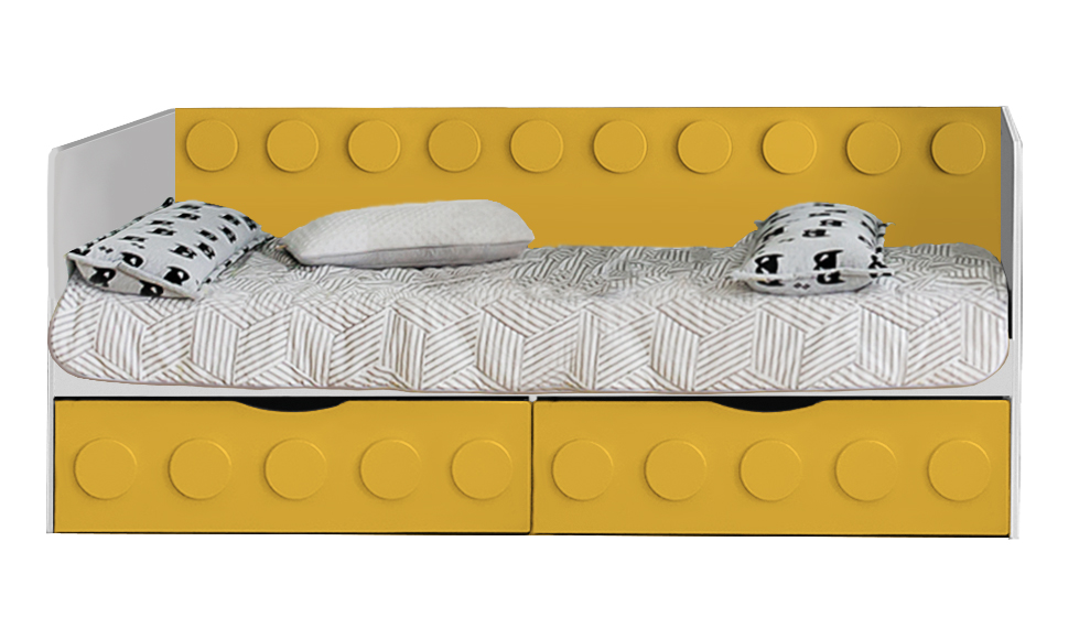 Подростковый диван-кровать с 2 ящиками "Леголенд" МАНДАРИН ЛЕГОЛЕНД 178711 Красный Santreyd  - Вид №3