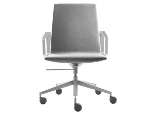 Регулируемый по высоте офисный стул с подлокотниками