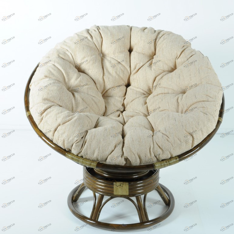 Кресло с подушкой зеленое из ротанга "Олива" Papasan 23/01В VINOTTI  00-3885510 Зеленый 