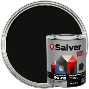 Эмаль ПФ-115 Saiver Lux глянцевая цвет черный 0.8 кг 83402307 STLM-2202624