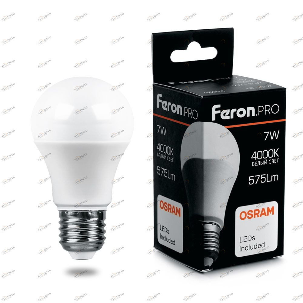 Лампа светодиодная Feron.PRO "Шар" E27 11W 2700K OSRAM LED LB-1011 38029 FERON  00-3956707 Матовый 