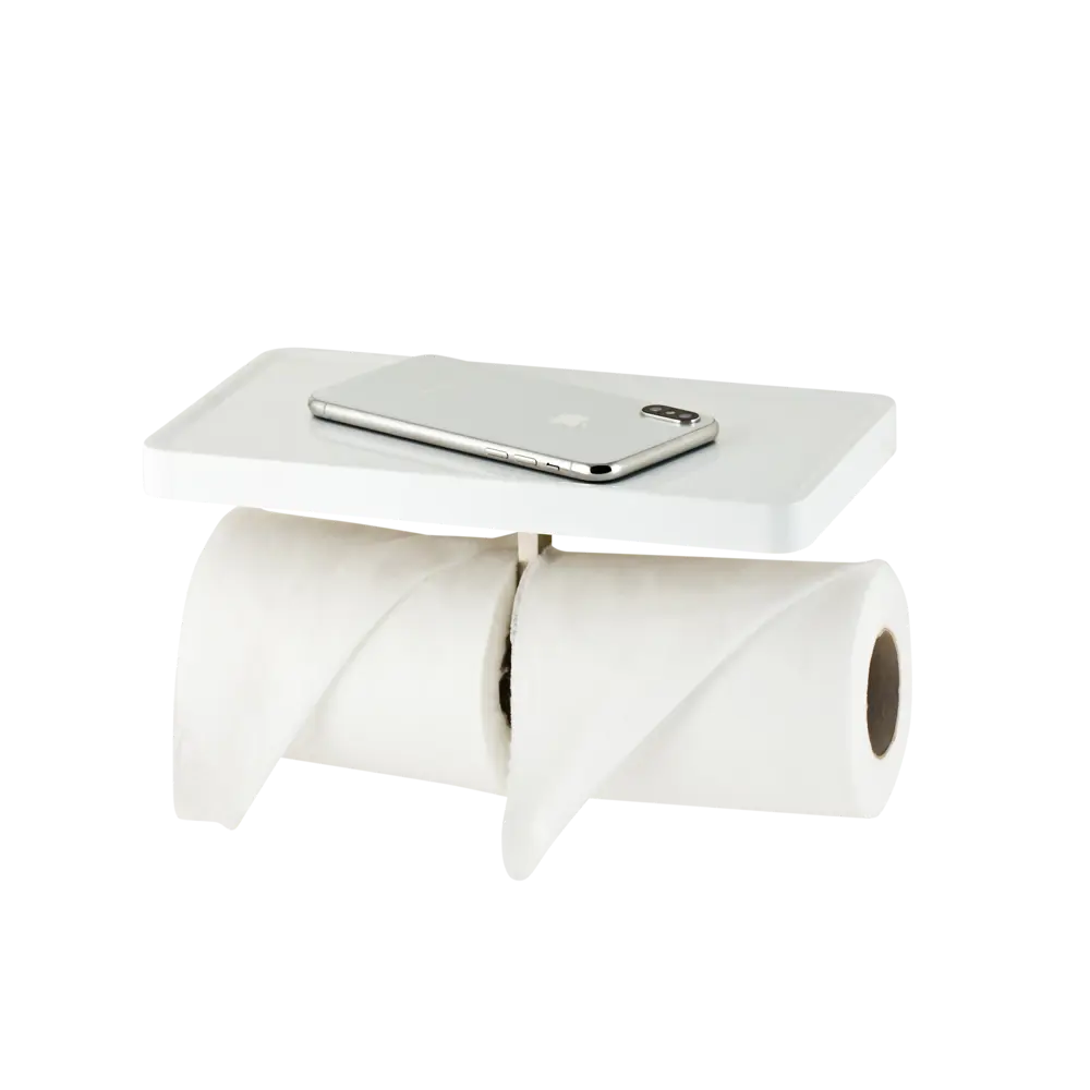 Полка для ванной комнаты 24.5х13 см с держателем для туалетной бумаги BRISSEN Без серии STLM-2030167 - Вид №4