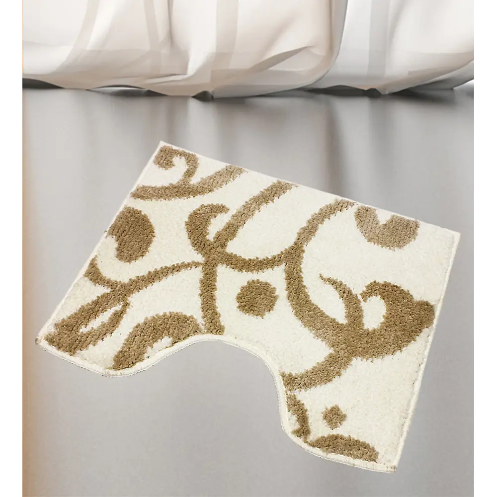 Коврик для туалета Mr Penguin Узоры, 40х50 см, микрофибра, цвет бежевый STLM-2135939 - Вид №3