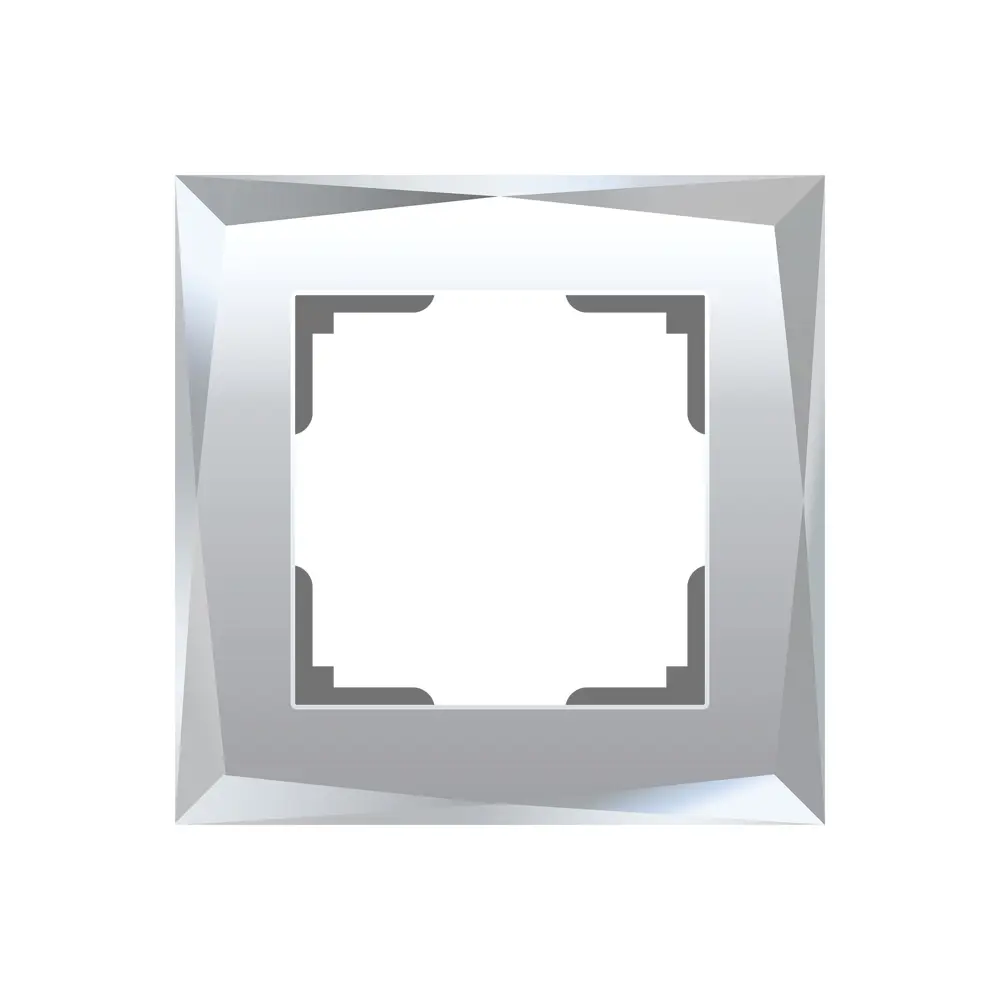 Рамка для розеток и выключателей Werkel Diamant А045795 1 пост стекло цвет зеркальный STLM-2066311