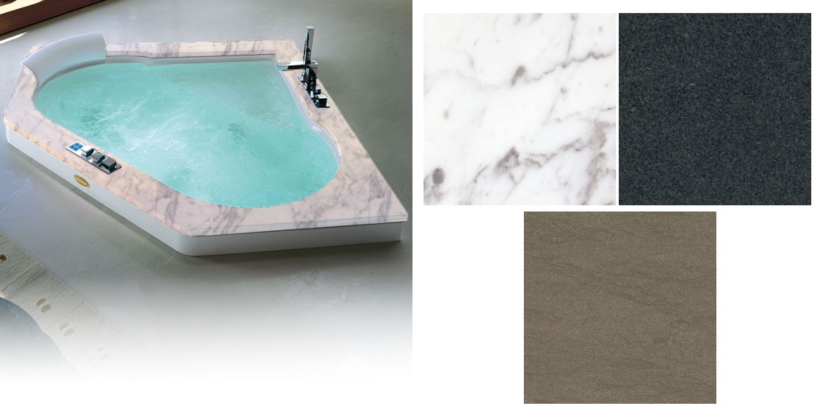 Ванна встроенная с гидромассажем Aura Corner 140 9F43-504 Jacuzzi 9F43504 - Вид №1