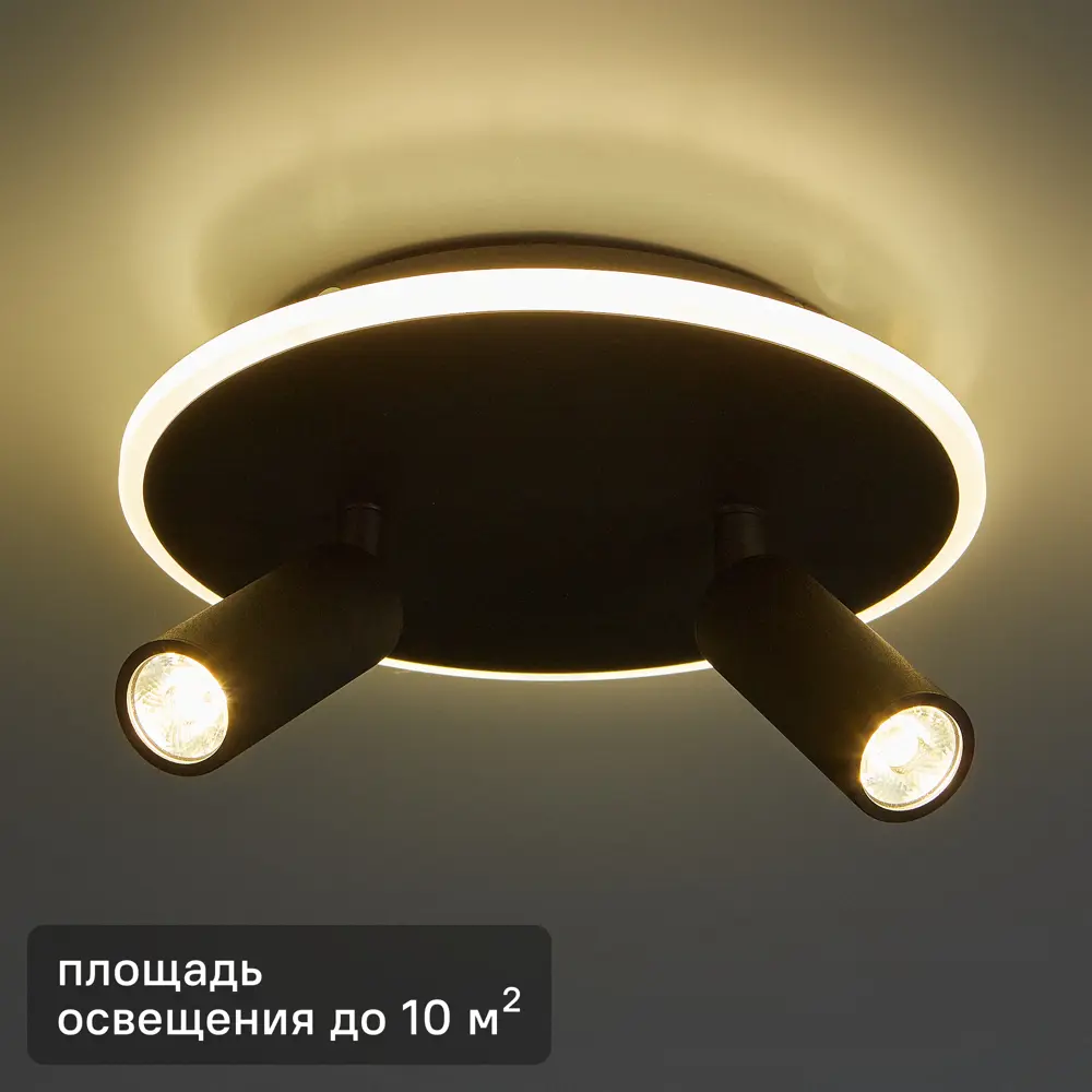 Светильник потолочный 20046SMA/02 цвет черный Escada STLM-2194135