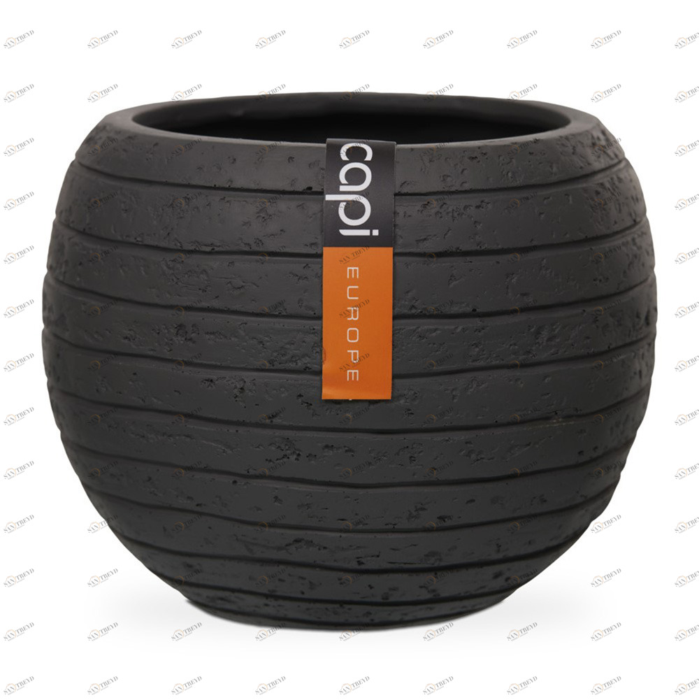 БОНН, ваза ребристая, 18*15, антрацит LE-VILLAGE - 081669 Серый 