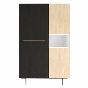 Шкаф распашной со штангой черно-коричневый Tube new BRAGIN DESIGN  256529 Бежевый;черный