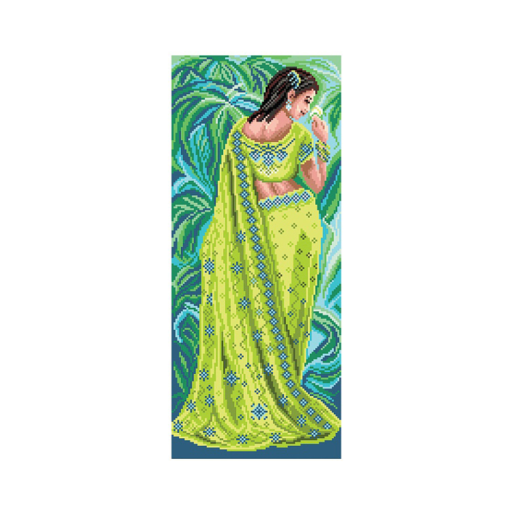 1772 Канва/ткань с рисунком Рисунок на канве 24 см х 47 см "Восточные сумерки" Матренин посад 