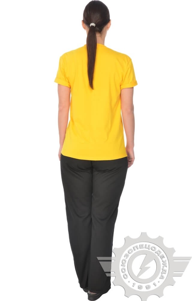 4958147 Футболка желтая  Одежда для официантов  размер S (44-46) Спецодежда  - Вид №11
