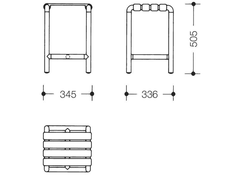 801.51B300 табуретка HEWI Edition matt | Polyamid  - Вид №4