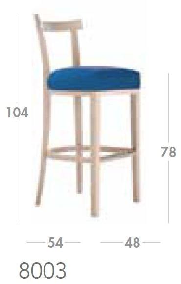 Sedex Высокий табурет, обитый буком Victor 8003 - Вид №3