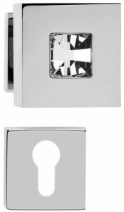 LINEA CALI' Дверная ручка из хромированной латуни с кристаллами swarovski® с замком Reflex