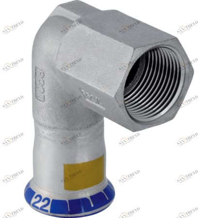 GEBERIT 34147 Переходной угольник Geberit Mapress из нержавеющей стали 90°, с внутренней резьбой (газ) 