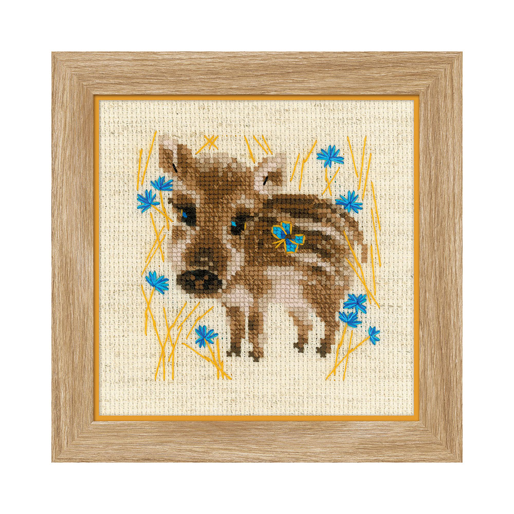 1756 Набор для вышивания Маленький кабанчик 13 х 13 см RIOLIS Сотвори Сама 
