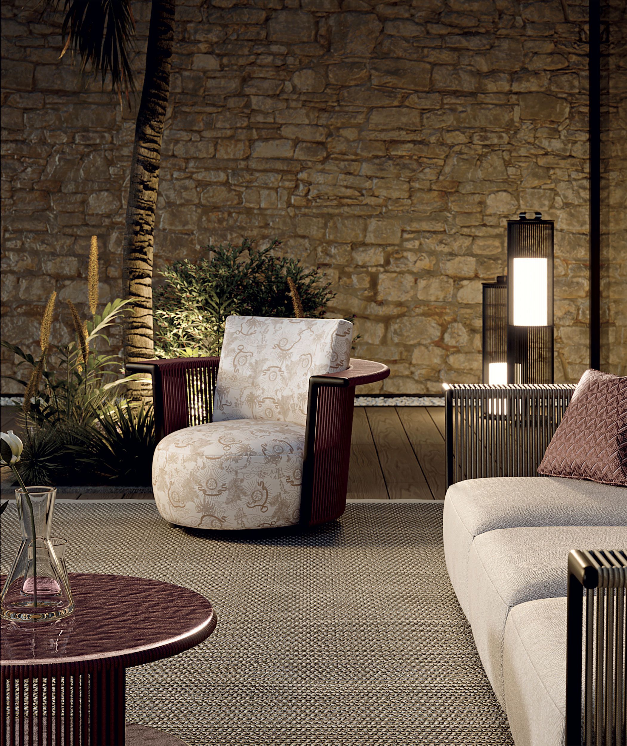 Съемное садовое кресло из ткани Longhi курорт ARCH-00032669 - Вид №1