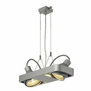 Подвесной светильник прямоугольный серебристый SLV Aixlight R Duo 159054 SLV ДИЗАЙНЕРСКИЕ, AIXLIGHT R DUO 00-3889651 Серебро