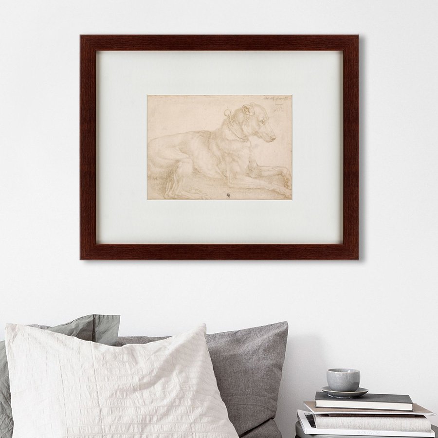 Литография на тонированной бумаге 42х52 см A Dog Resting, 1520 КАРТИНЫ В КВАРТИРУ  135635 Белый;коричневый;разноцветный  - Вид №2